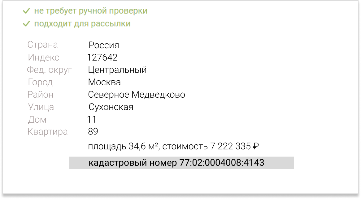 По России в целом номера заполнены для 41% домов и 67% квартир. По Москве и Санкт-Петербургу— для 95% квартир